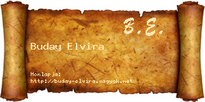 Buday Elvira névjegykártya